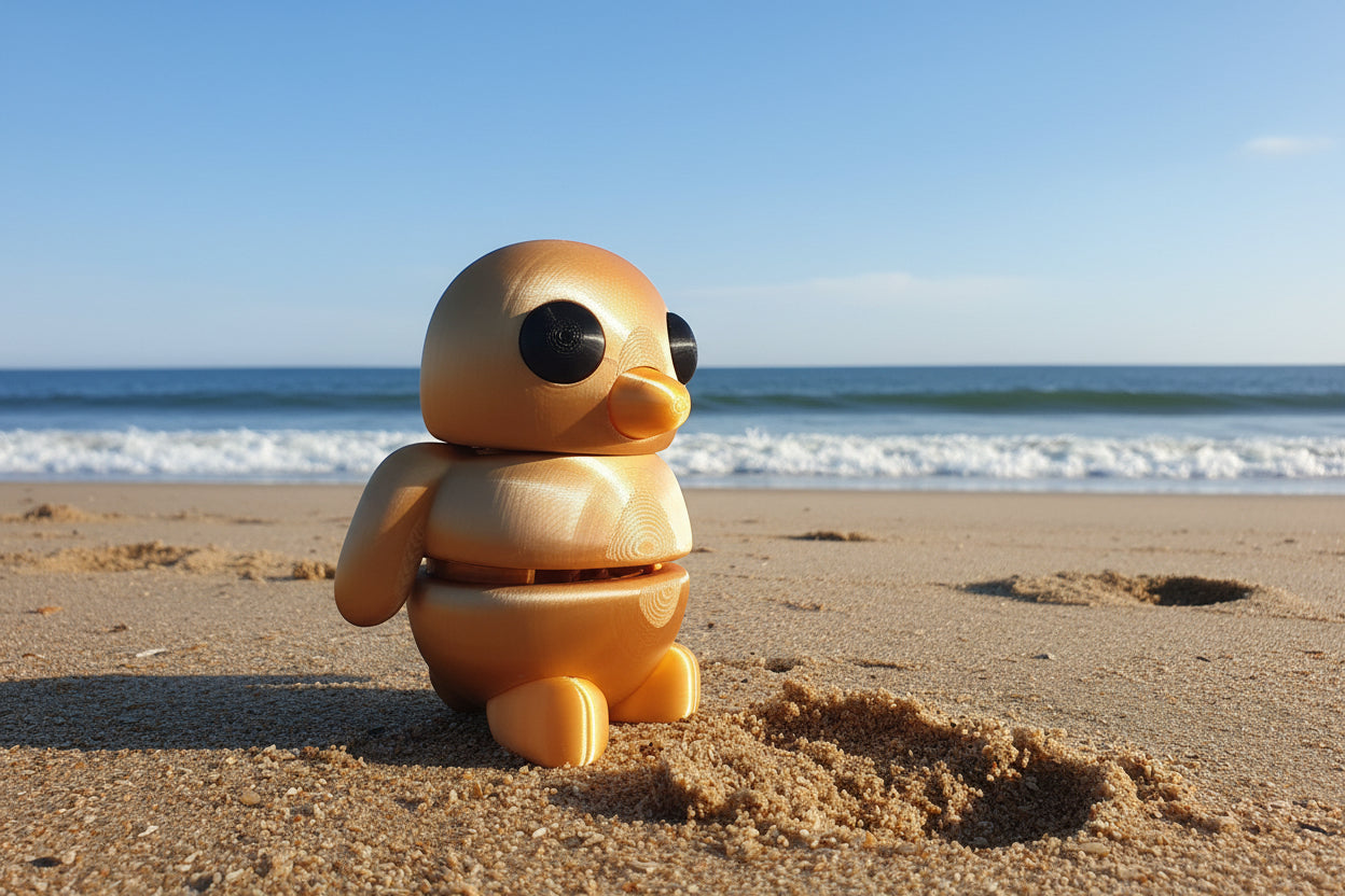 3D Medium Fidget Gippy Penguin GOLD