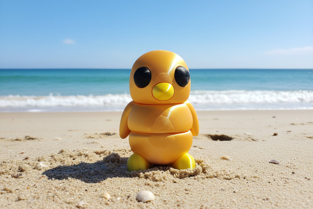 3D Medium Fidget Gippy Penguin ORANGE