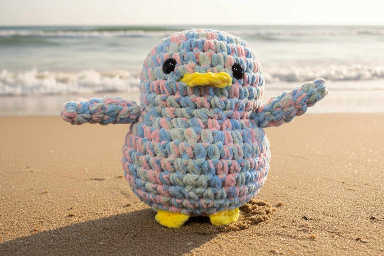 Handmade Penguin Plushie FAIRY FLOSS