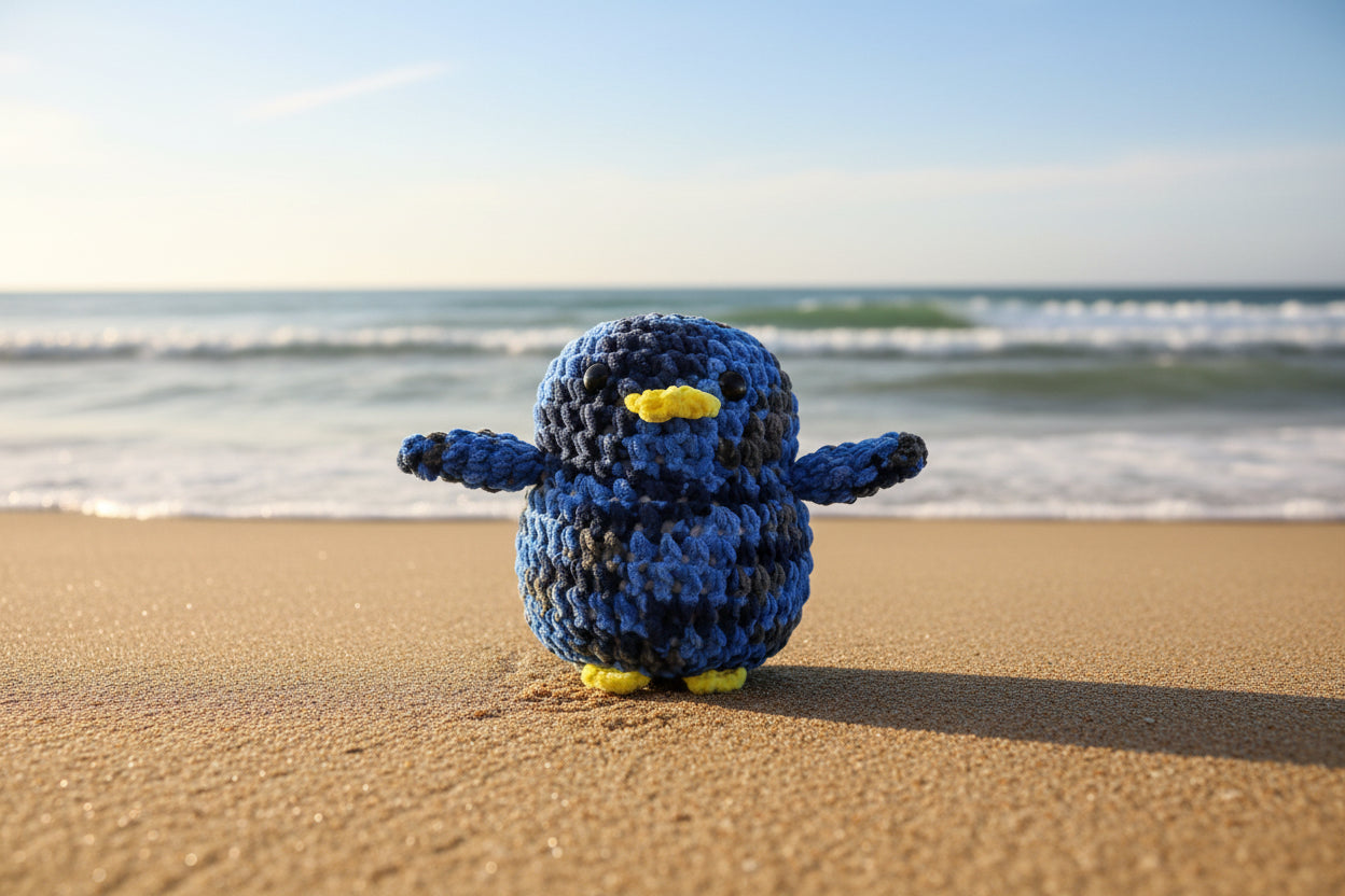 *LIMITED EDITION* ULTRA SQUISHY HANDMADE PENGY DEEP BLUE SEA