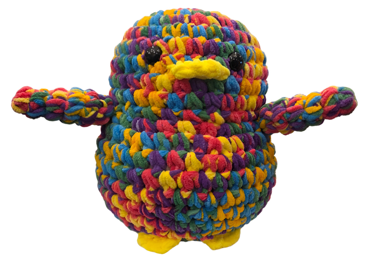 Handmade Penguin Plushie RAINBOW