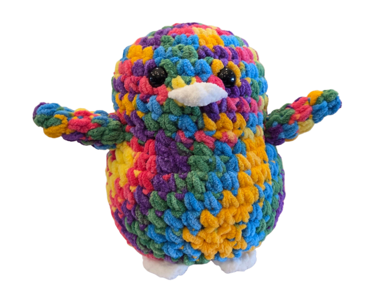 Handmade Penguin Plushie RAINBOW