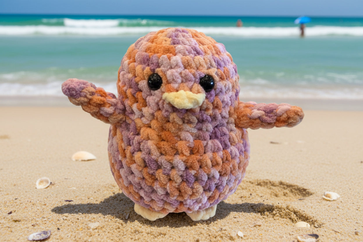 Handmade Penguin Plushie APRICOT