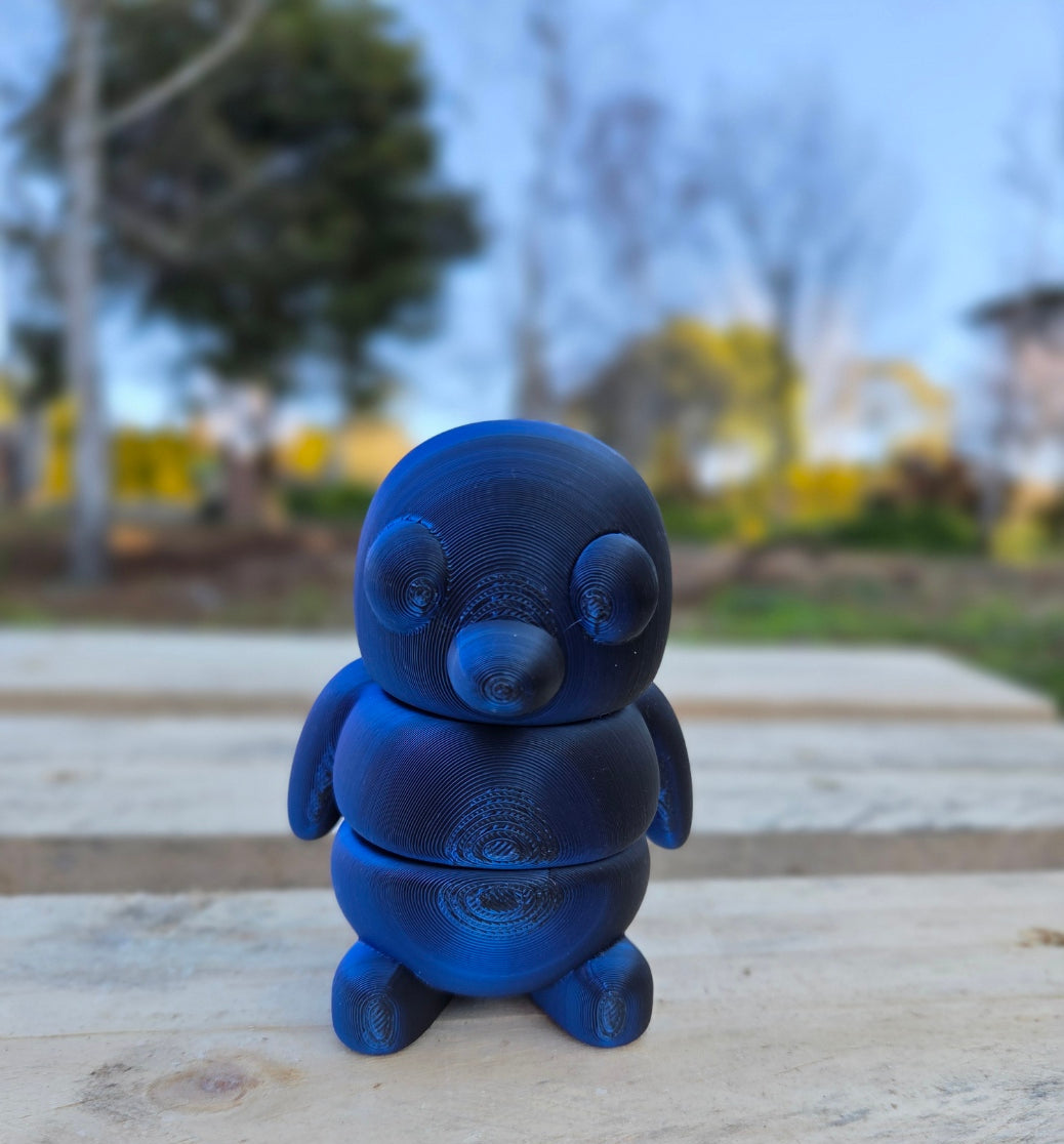 3D Baby Fidget Gippy Penguin METALLIC