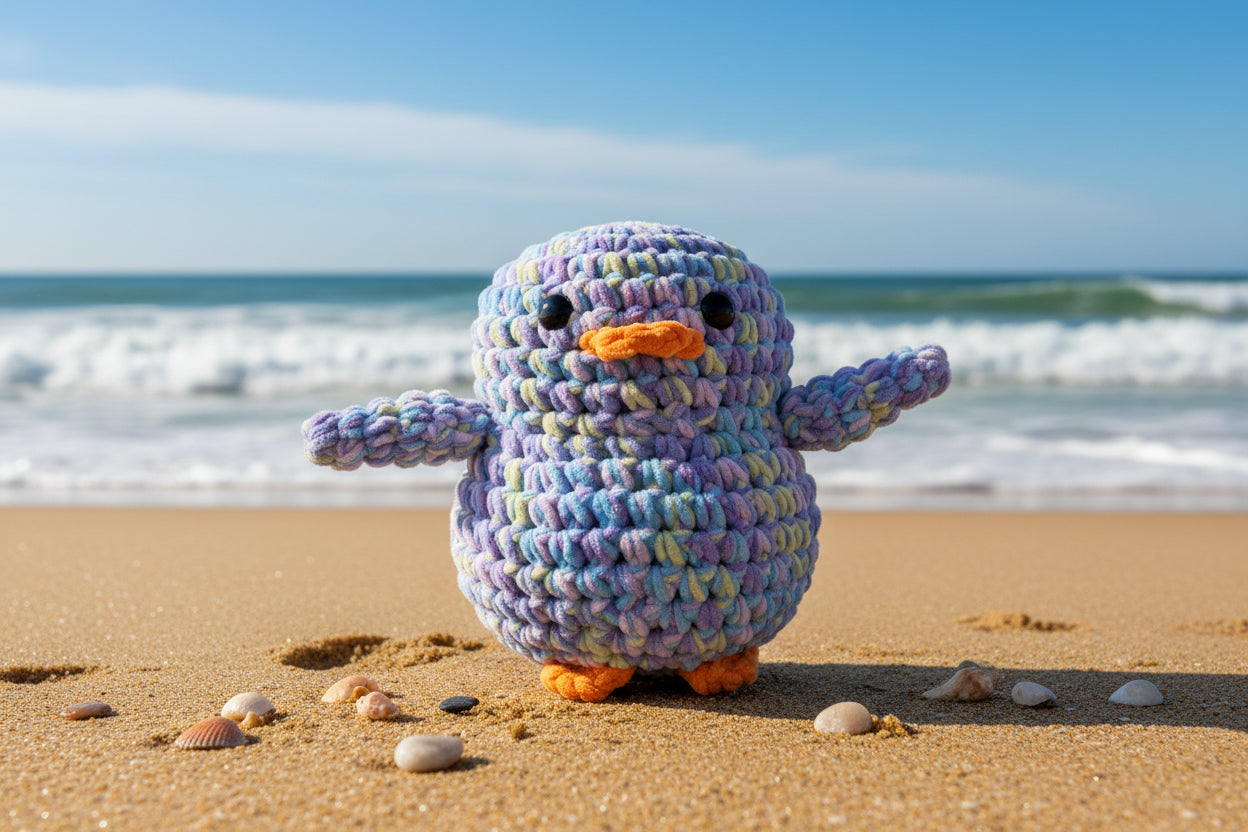 Handmade Penguin Plushie SULLY + MINTY LAVENDER