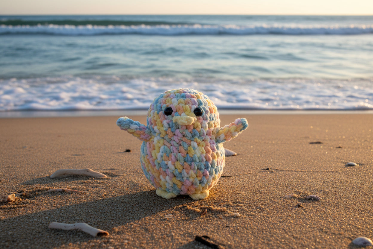 Handmade Penguin Plushie TOASTED MARSHMELLOW + PAVLOVA