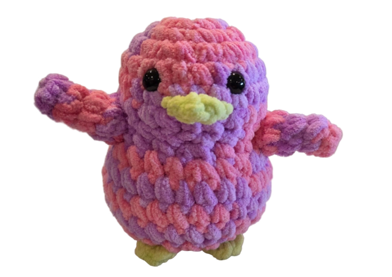 Handmade Penguin Plushie PURPLE HEART