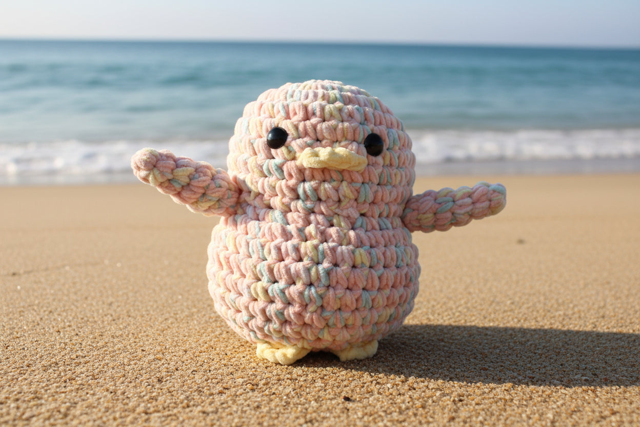Handmade Penguin Plushie PINKIE MARSHMELLOW