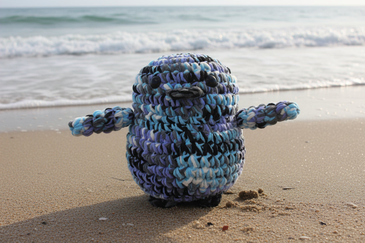Handmade Penguin Plushie SULLY + ZEBRA