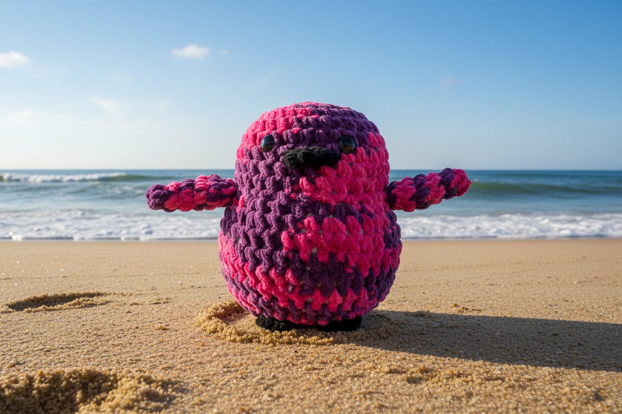 *LIMITED EDITION* ULTRA SQUISHY HANDMADE PENGY PURPLE & PINK