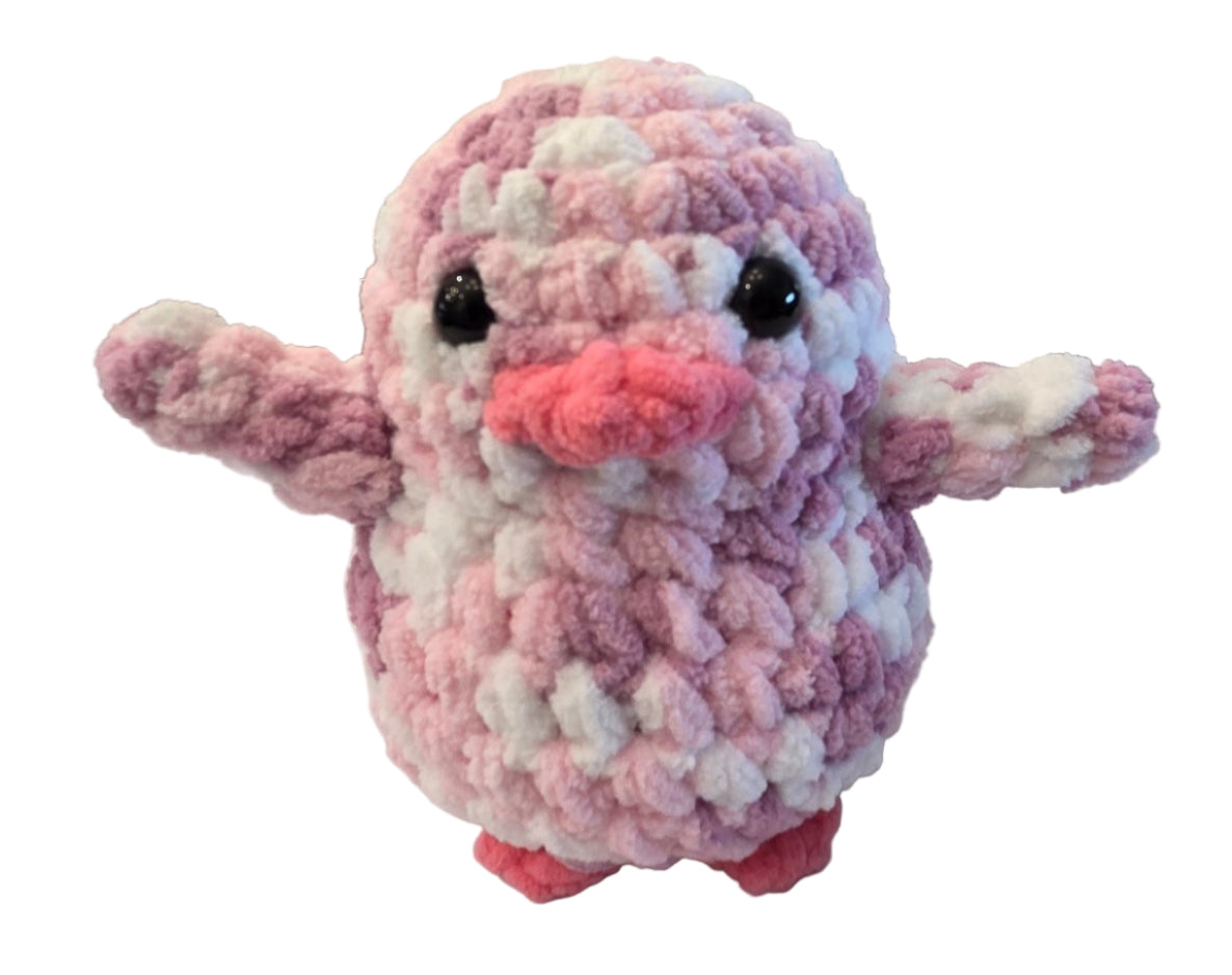 Handmade Penguin Plushie PINK GRADIENT