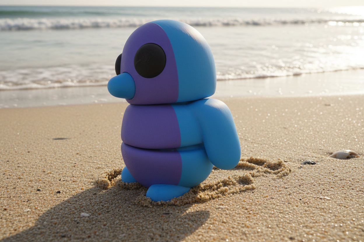 3D Medium Fidget Gippy Penguin SULLY