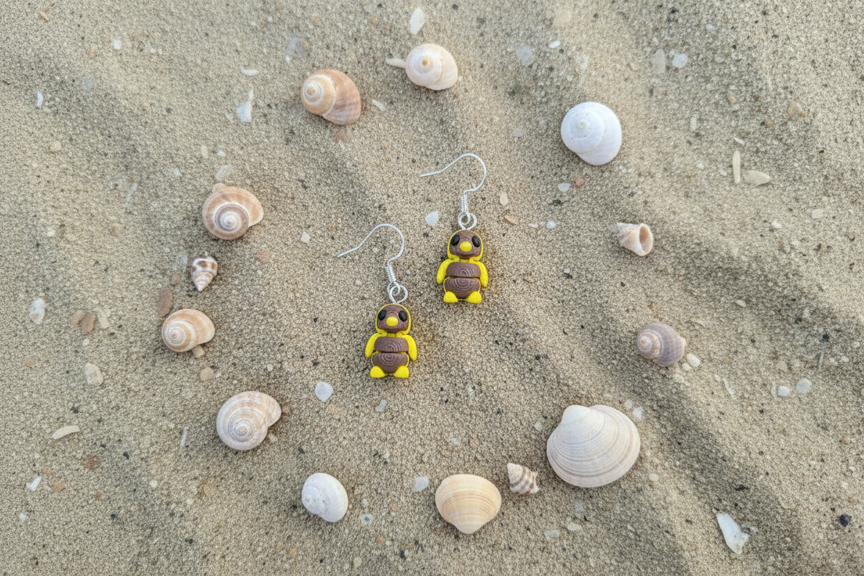Cutie Pie Penguin Earrings SUNFLOWER