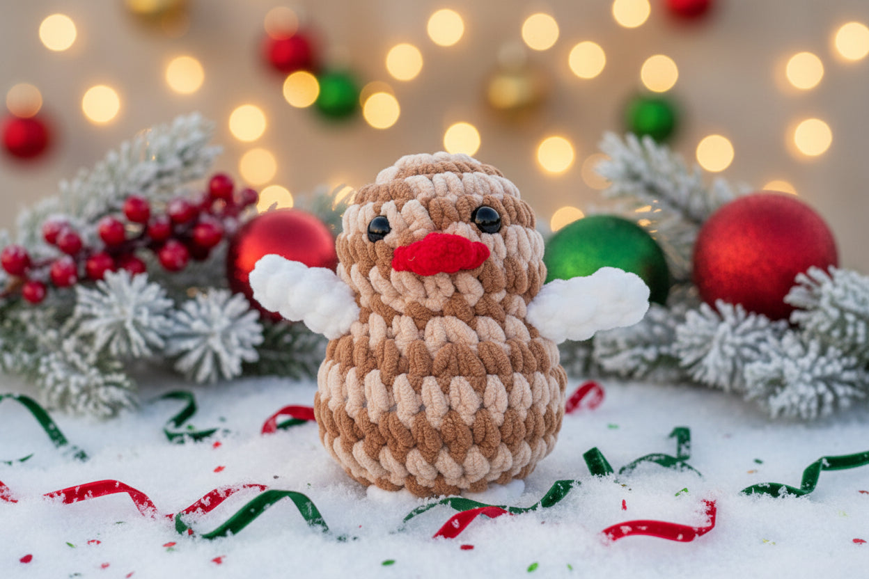 Handmade Christmas Penguin GINGERBREAD MAN