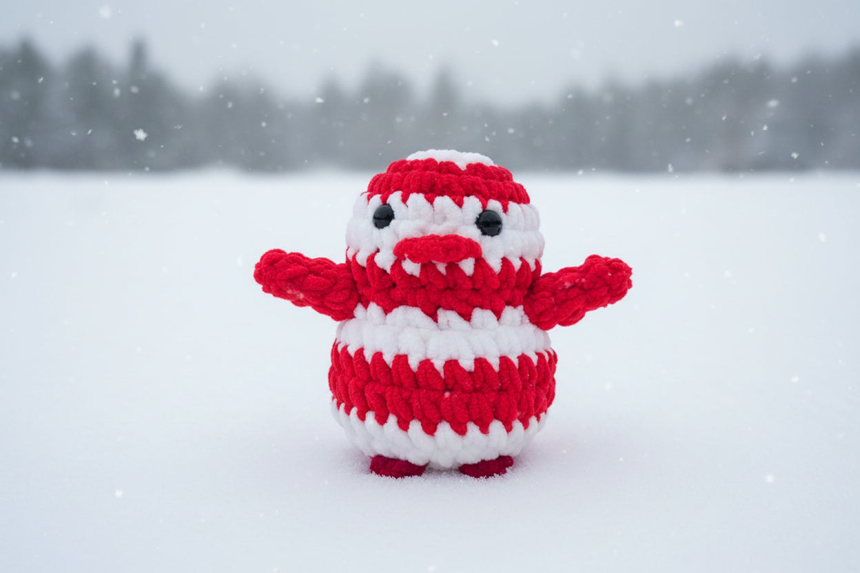 Handmade Christmas Penguin CANDY CANE