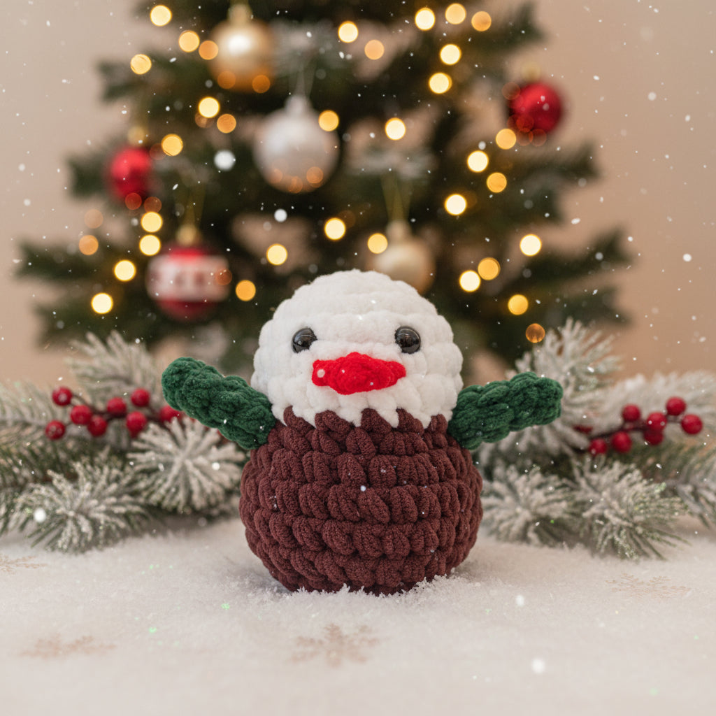 Handmade Christmas Penguin PUDDING