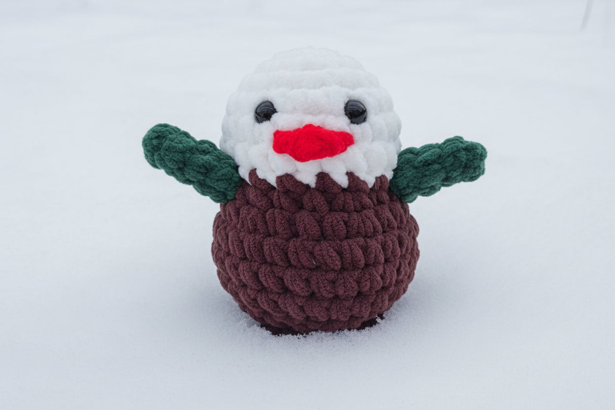 Handmade Christmas Penguin PUDDING