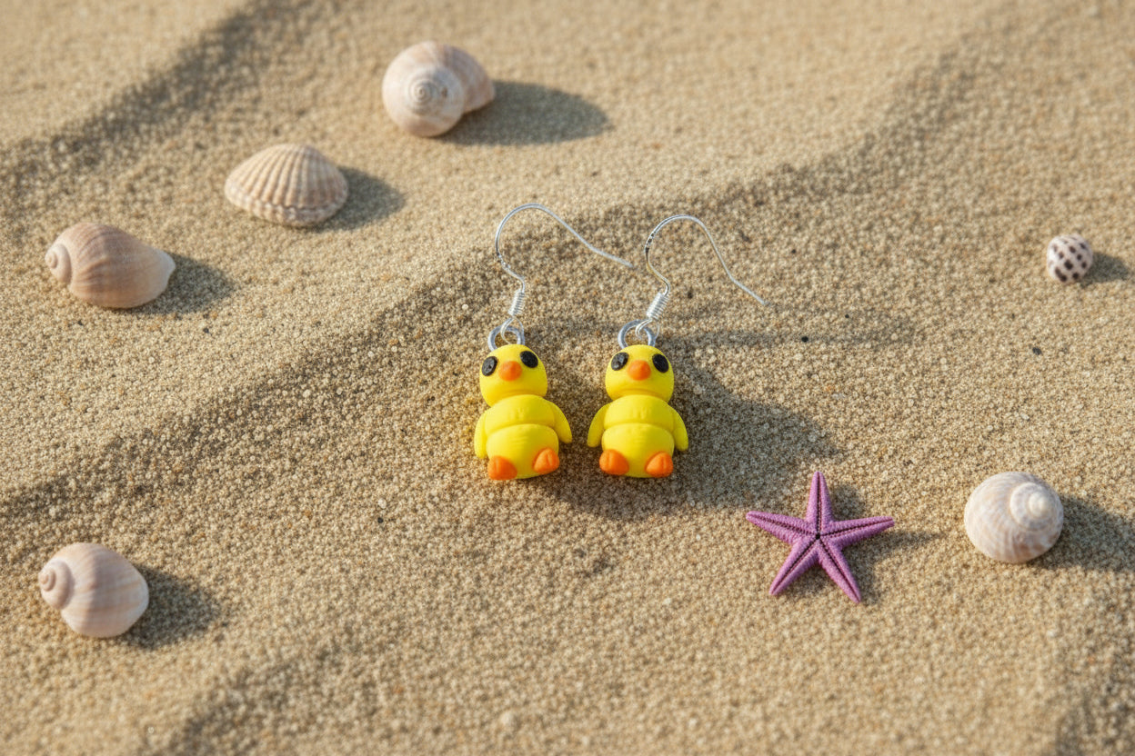 Cutie Pie Penguin Earrings RUBBER DUCKY
