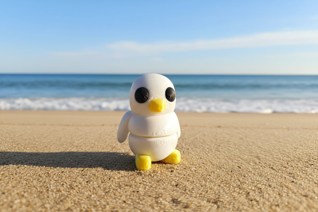 3D Pocket Penguins WHITE + YELLOW