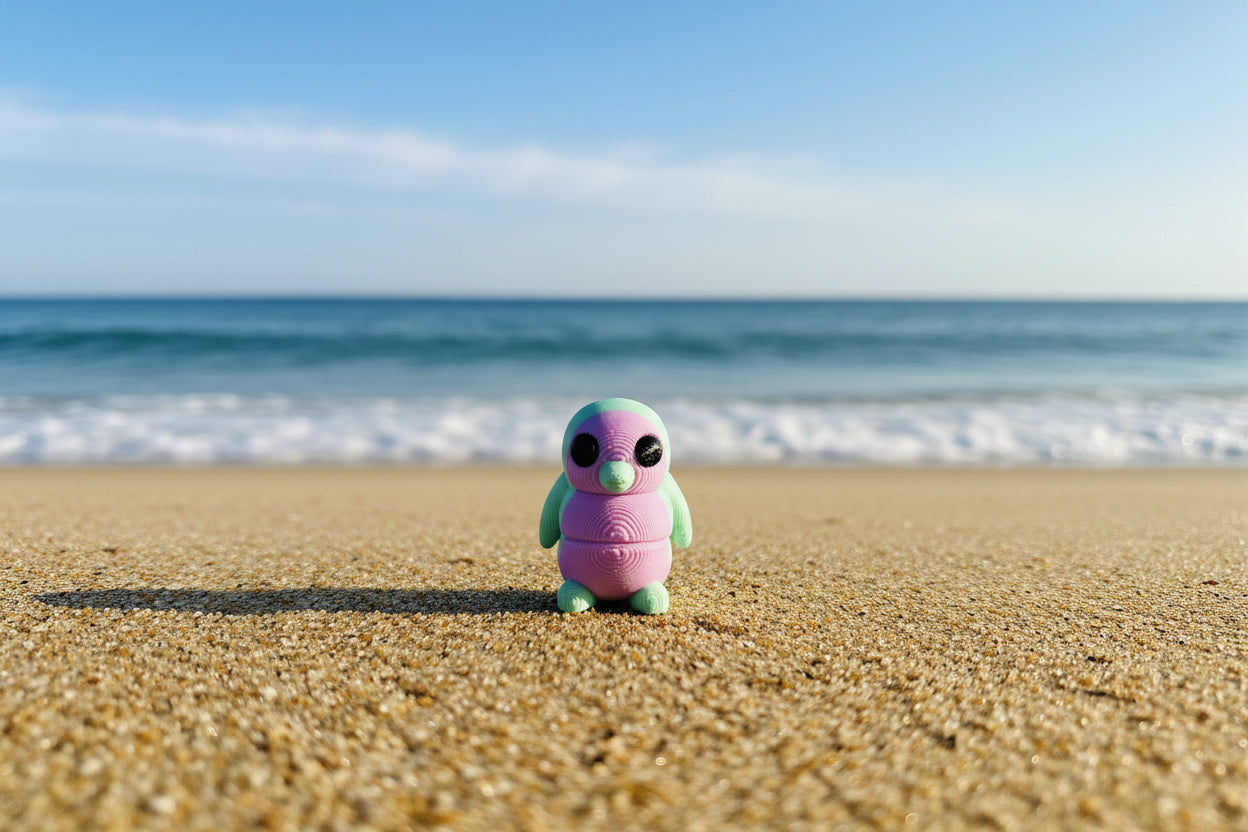 3D Mini Penguins MINTY LAVENDER