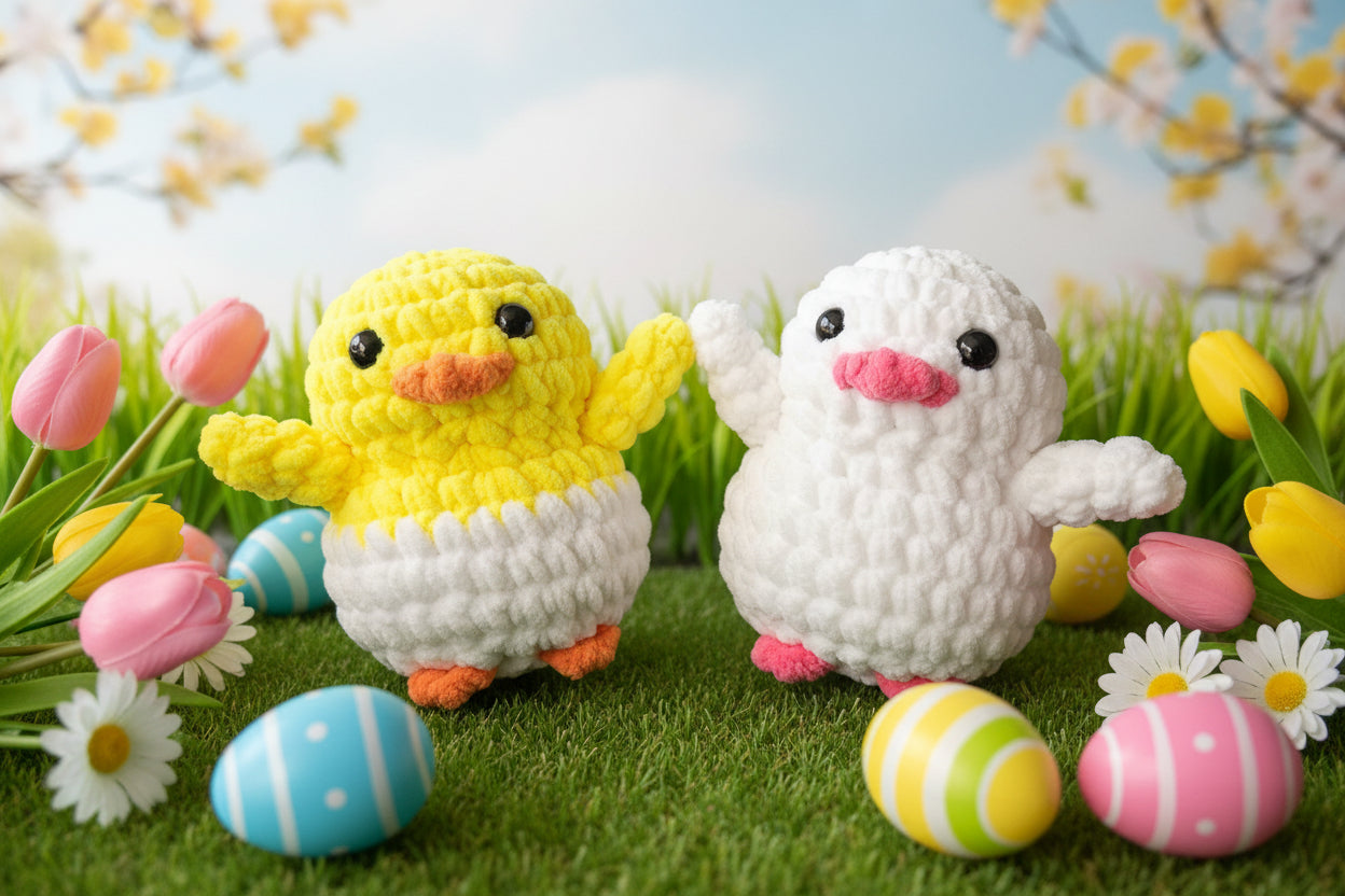 Handmade Penguin Plushie EASTER CHICK