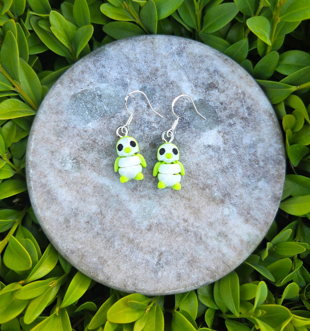 Cutie Pie Penguin Earrings LEMONADE LIME