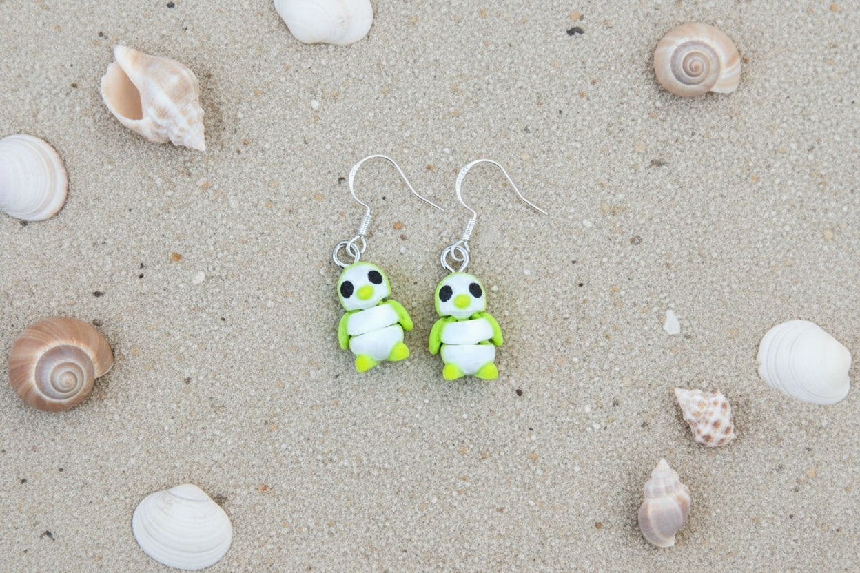 Cutie Pie Penguin Earrings LEMONADE LIME