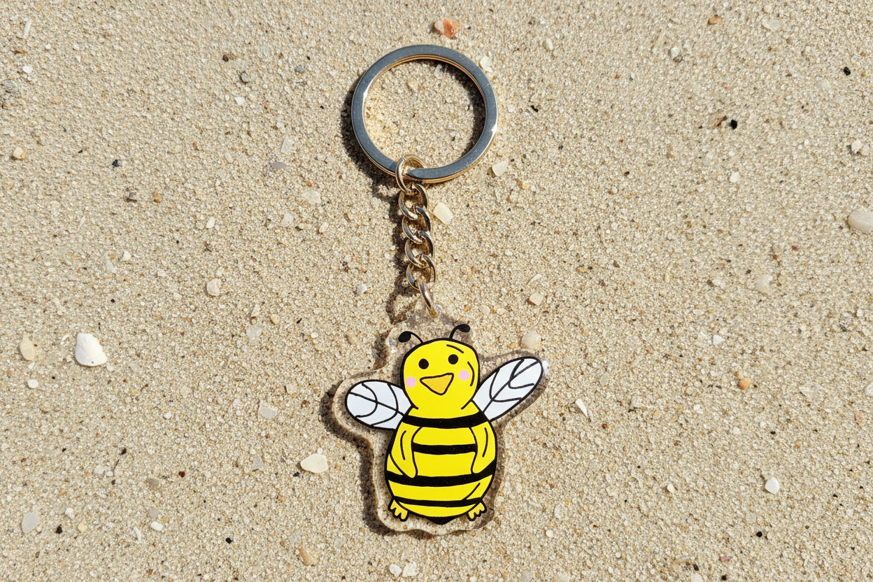 Hand-Drawn Acrylic Penguin Keychains BEE PENGY