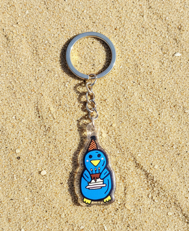 Hand-Drawn Acrylic Penguin Keychains BIRTHDAY PENGY