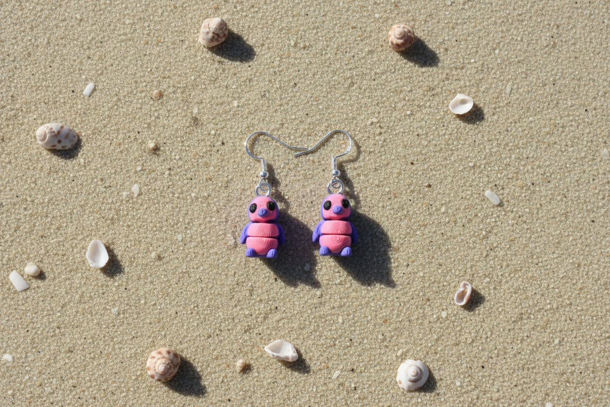 Cutie Pie Penguin Earrings BUBBLEGUM