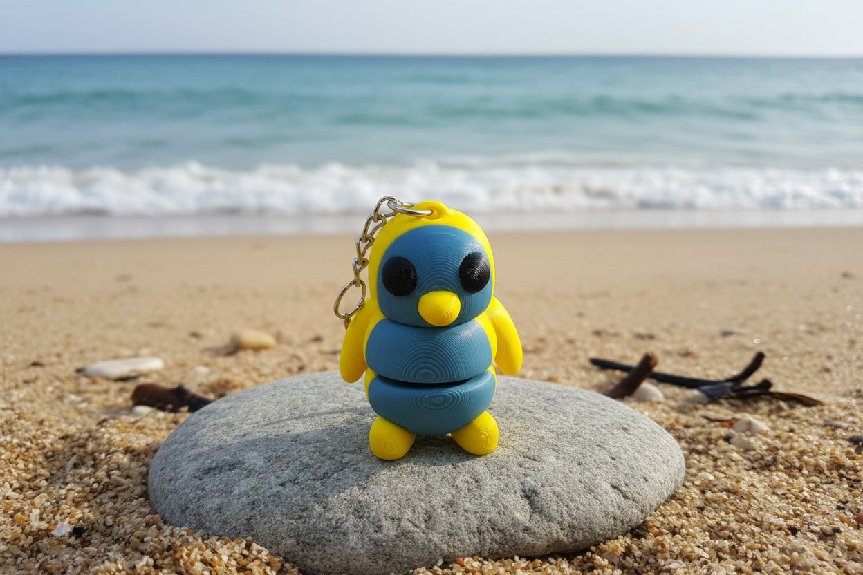 3D Fidget Penguin Keychains FLOUNDER