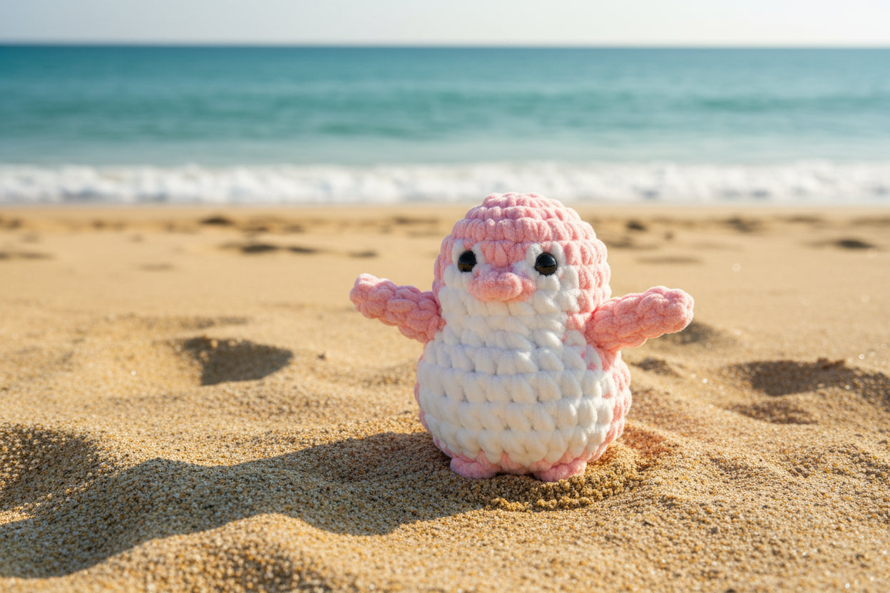 Tummy Penguins BABY PINK + WHITE
