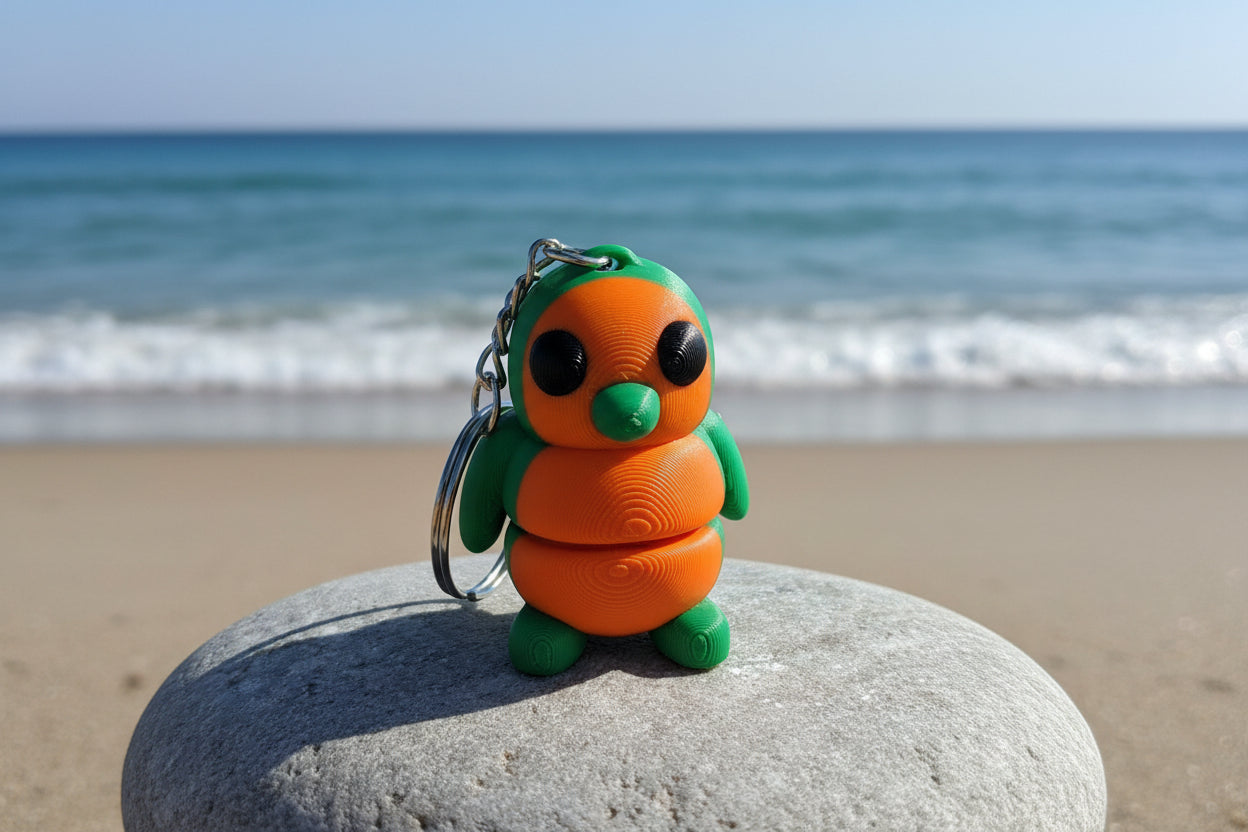 3D Fidget Penguin Keychains PUMPKIN