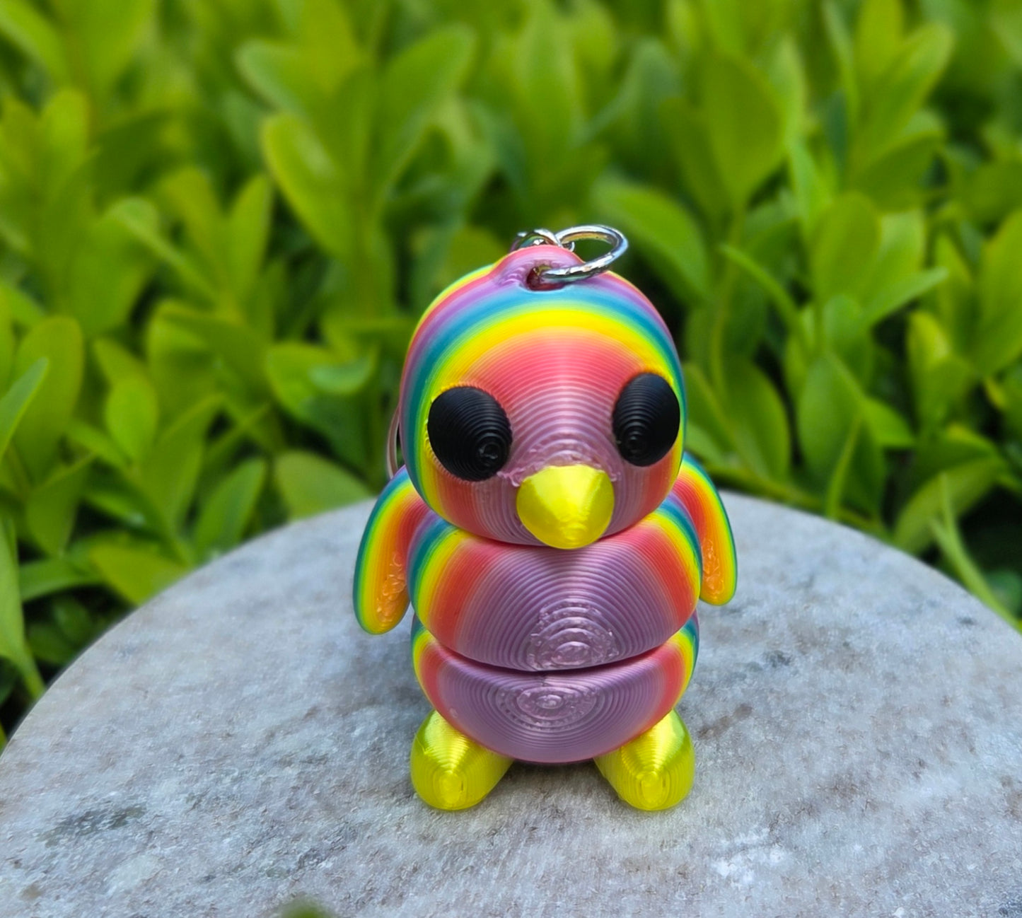 3D Fidget Penguin Keychains RAINBOW