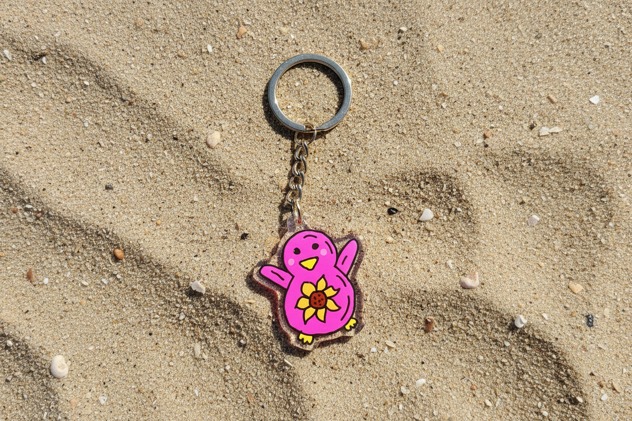 Hand-Drawn Acrylic Penguin Keychains SUNFLOWER PENGY
