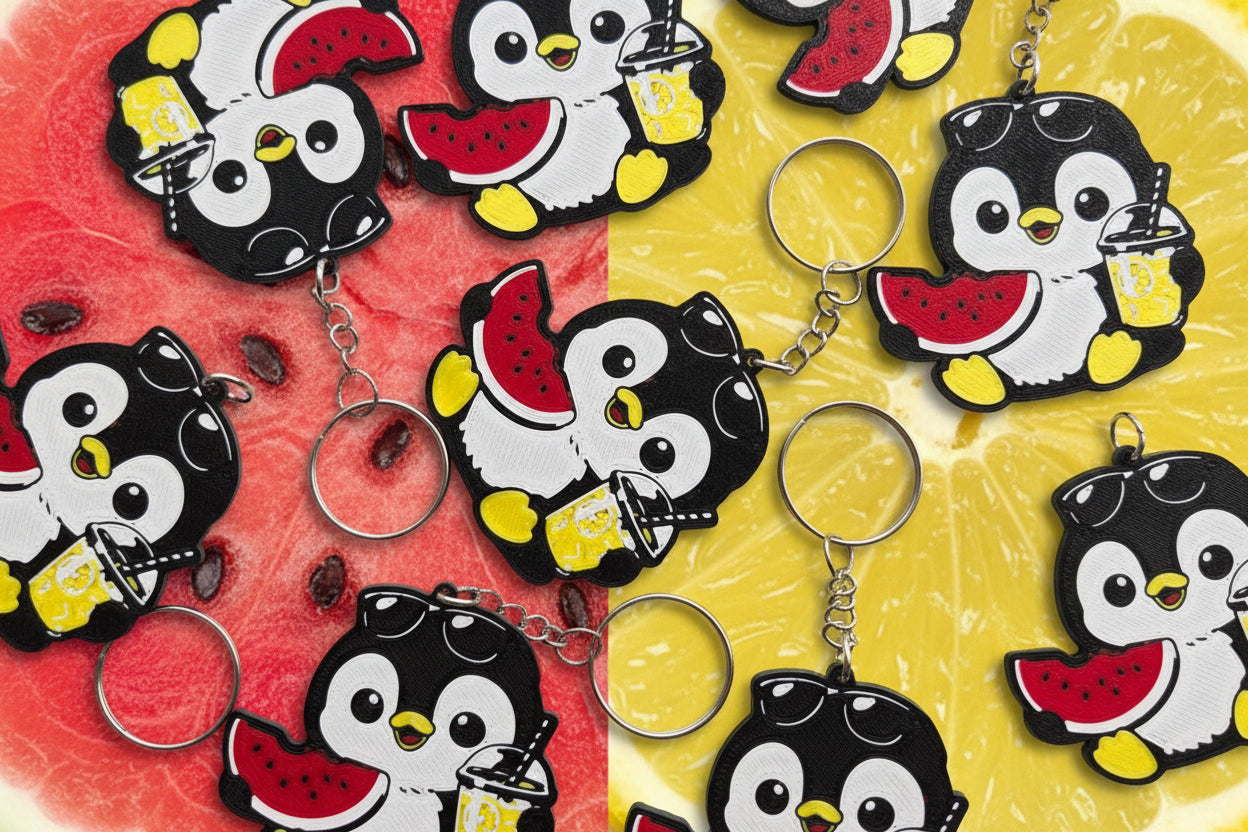 Lovable Pengy Keychains WATERMELON🍉 LEMONADE🍋