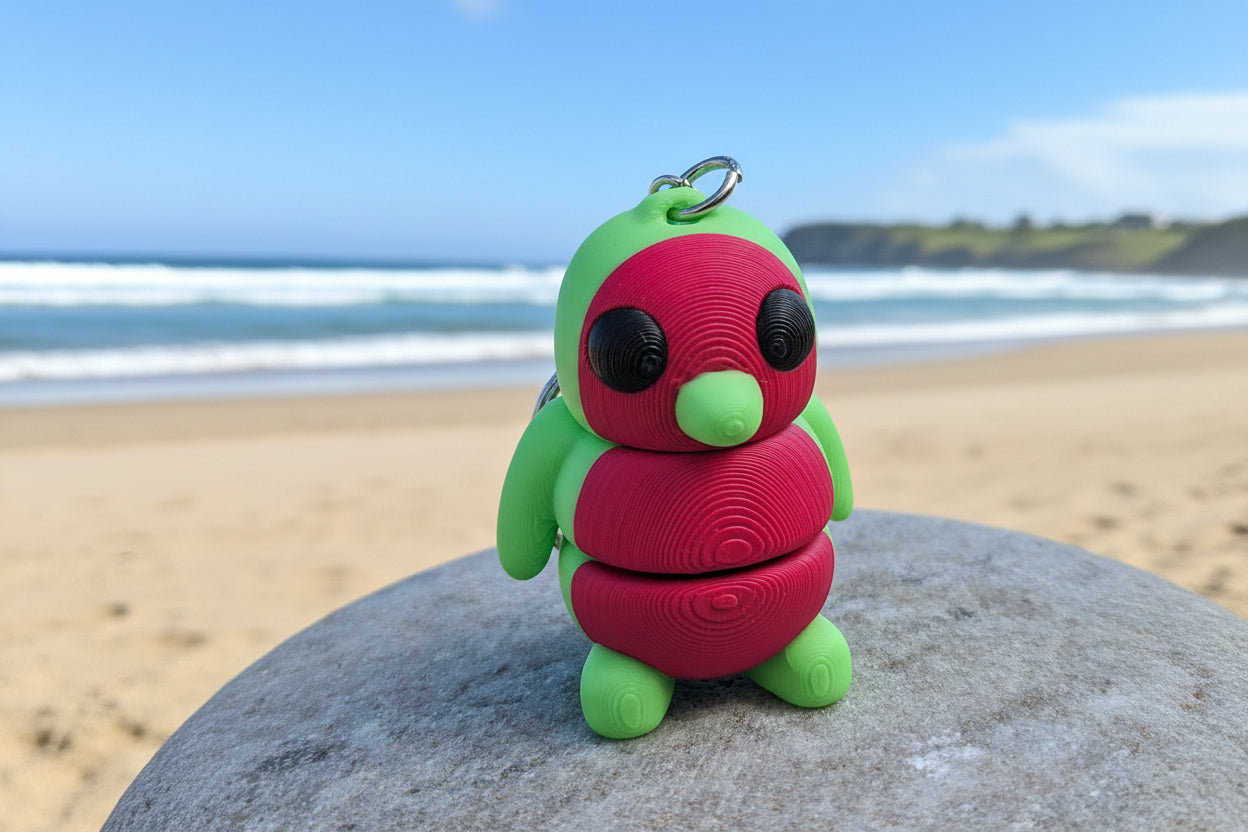 3D Fidget Penguin Keychains WATERMELON