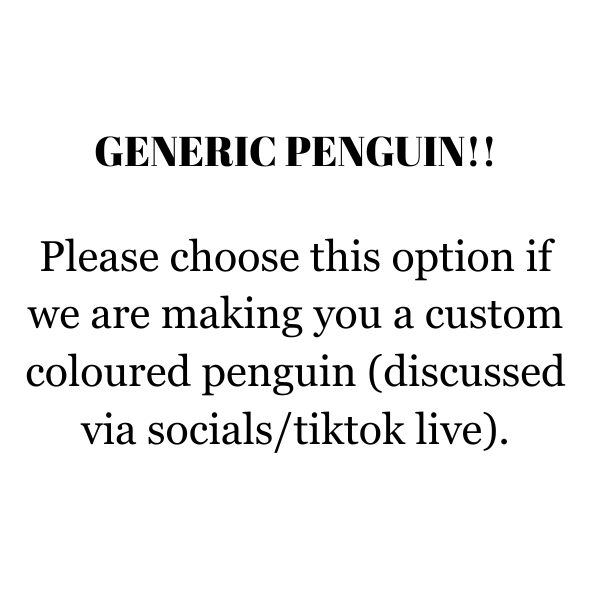 GENERIC PENGUIN PLUSHIES (CUSTOM ORDERS)