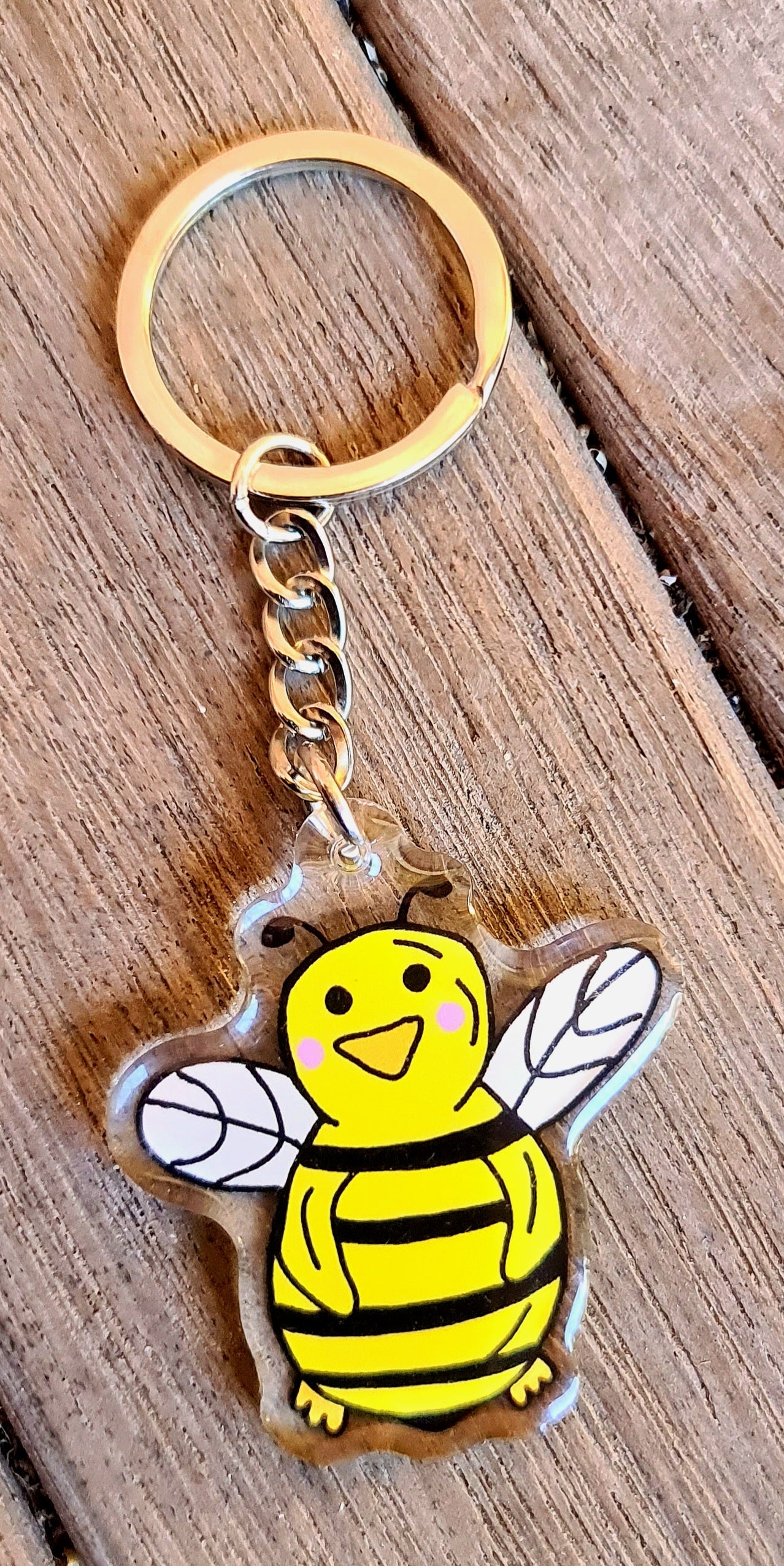 Hand-Drawn Acrylic Penguin Keychains