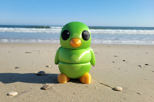 3D Medium Fidget Gippy Penguin LIME GREEN