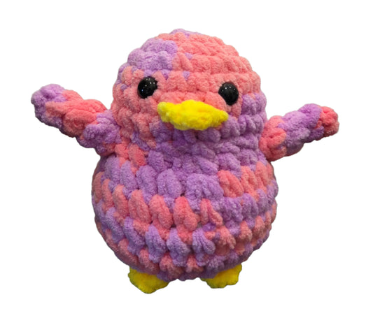 Handmade Penguin Plushie PURPLE HEART