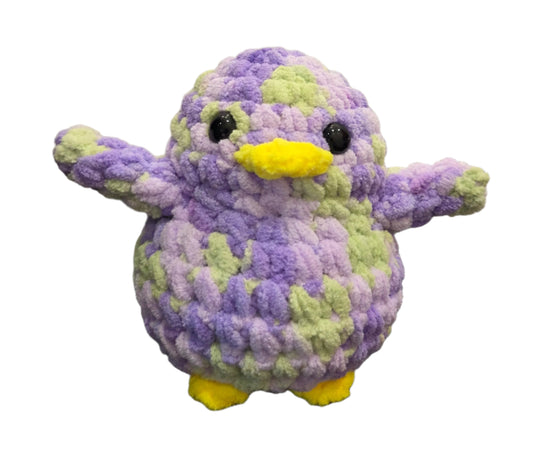 Handmade Penguin Plushie MINTY LAVENDER