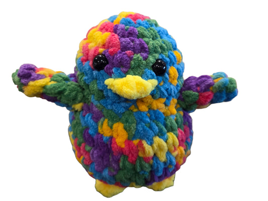Handmade Penguin Plushie RAINBOW