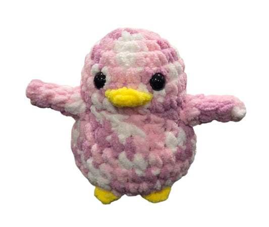 Handmade Penguin Plushie PINK GRADIENT