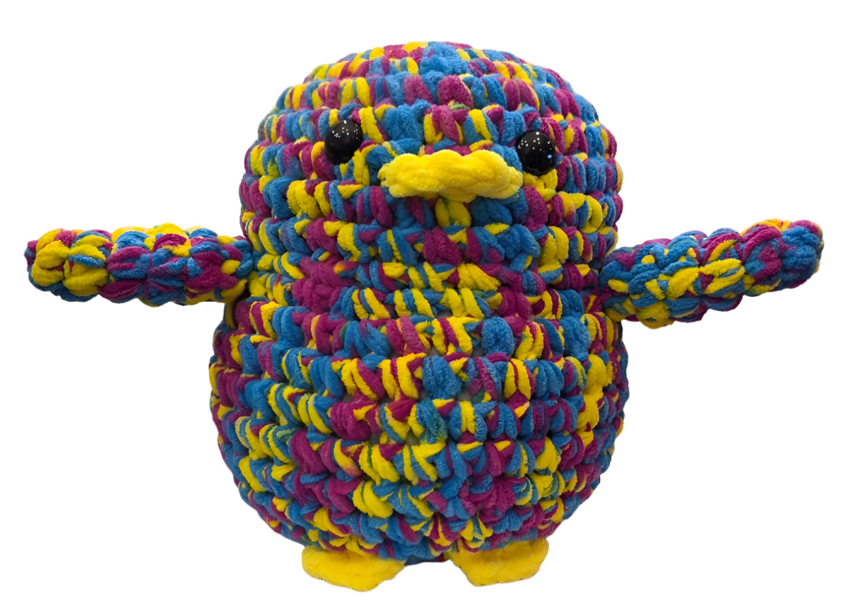 Handmade Penguin Plushie RAINBOW PADDLE POP