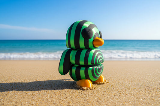 3D Medium Fidget Gippy Penguin GREEN TORNADO