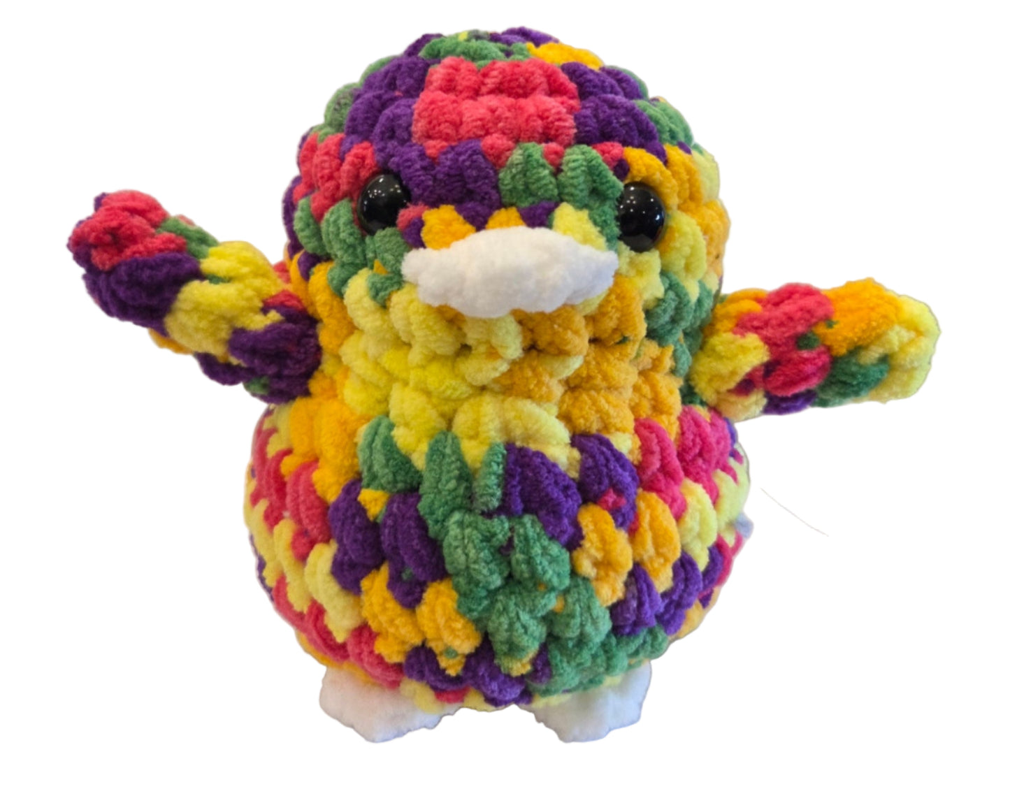 Handmade Penguin Plushie MARDI GRAS