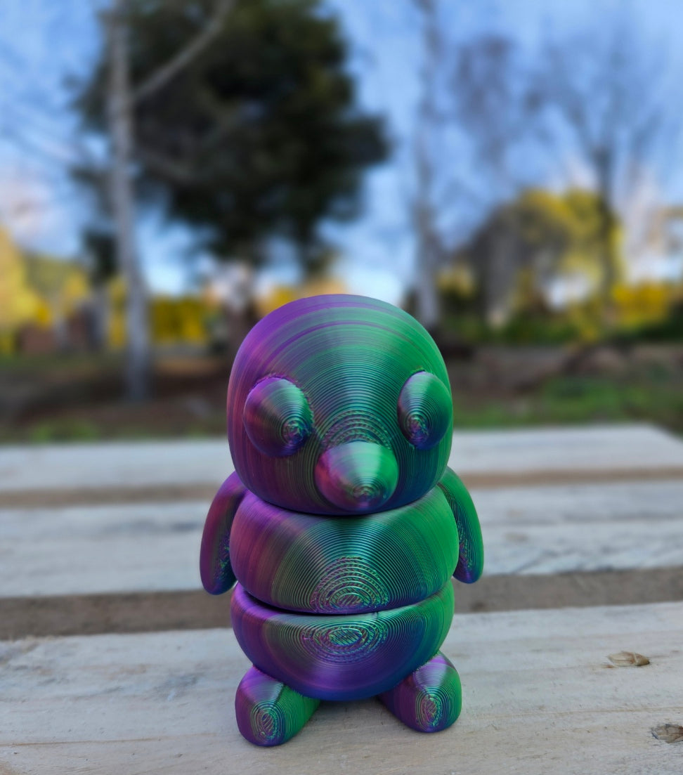 3D Baby Fidget Gippy Penguin METALLIC
