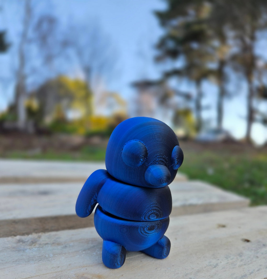 3D Baby Fidget Gippy Penguin METALLIC