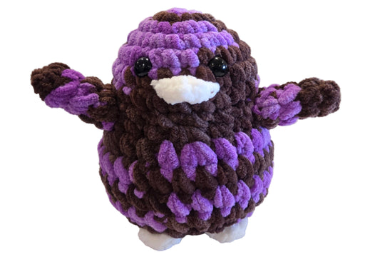 Handmade Penguin Plushie PURPLE M&M
